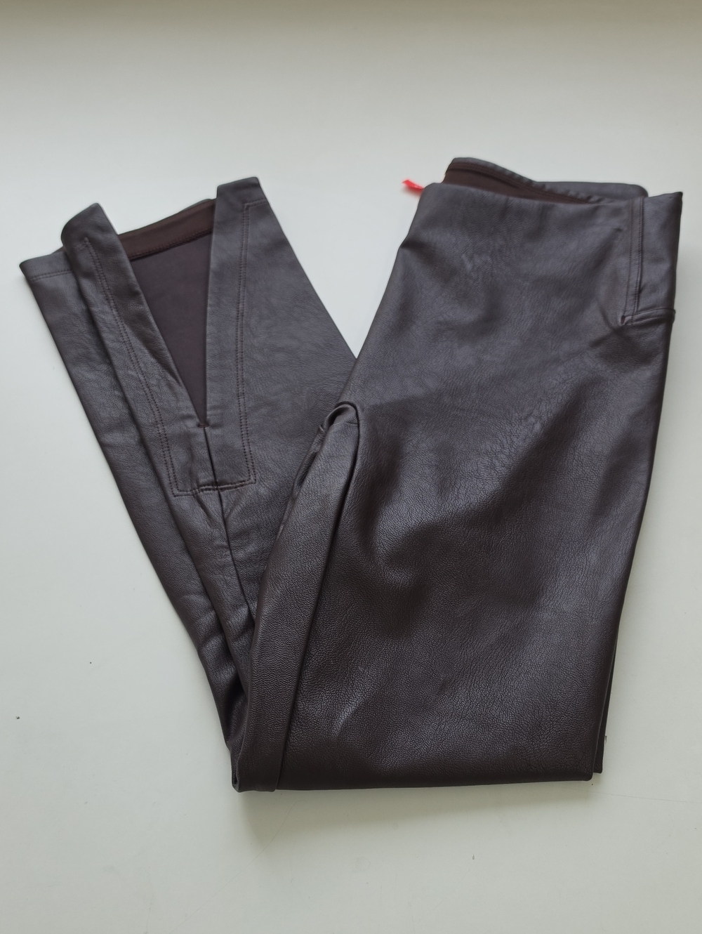 SPANX Leather-Like Front-Slit Skinny